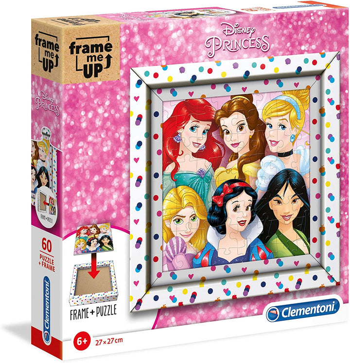 Clementoni - 38805 - Frame Me Up - Disney Princess puzzle for children - 60 pieces - Made in Italy - puzzle - ages 6 years plus