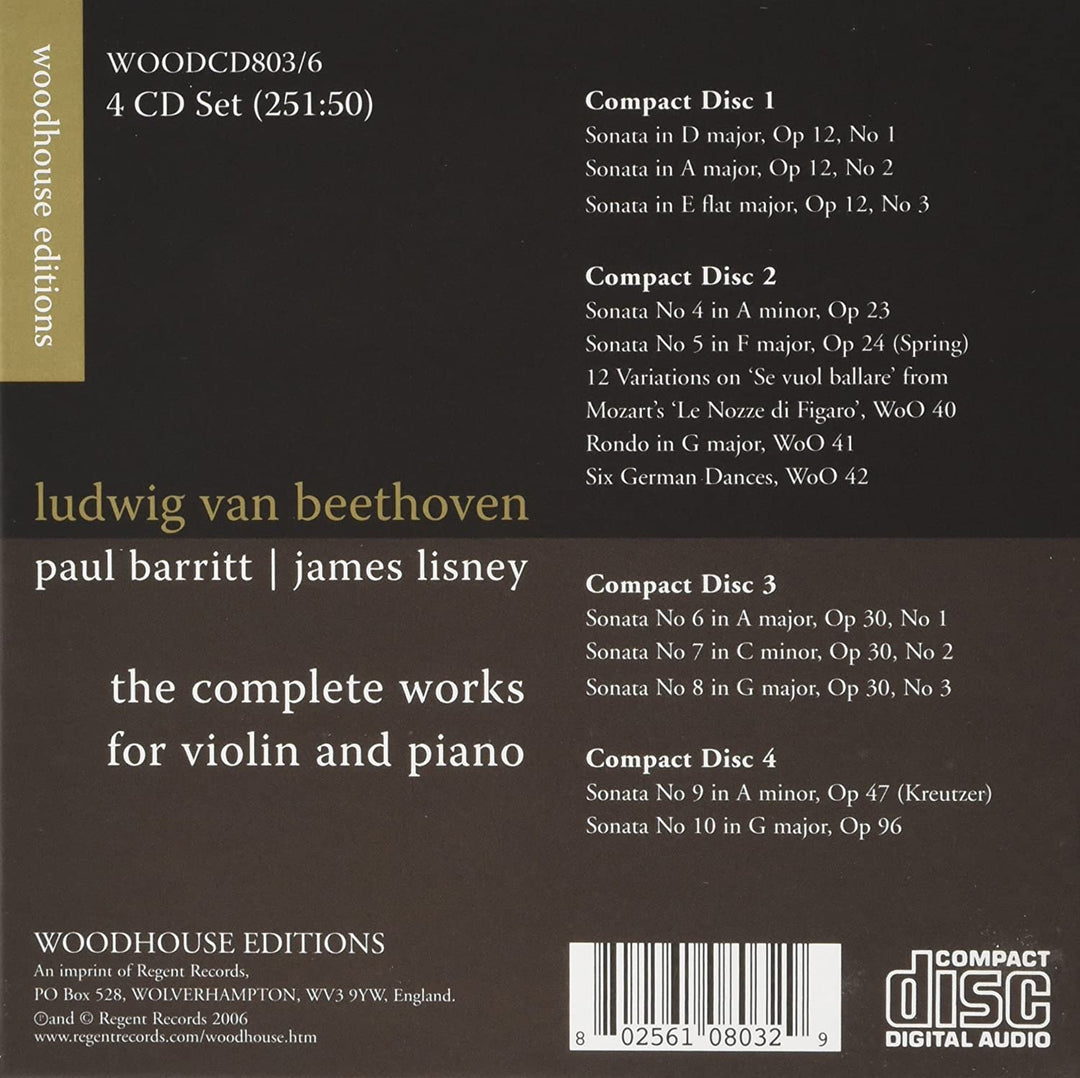 Beethoven - Complete Works for Violin & Pi [Audio CD]