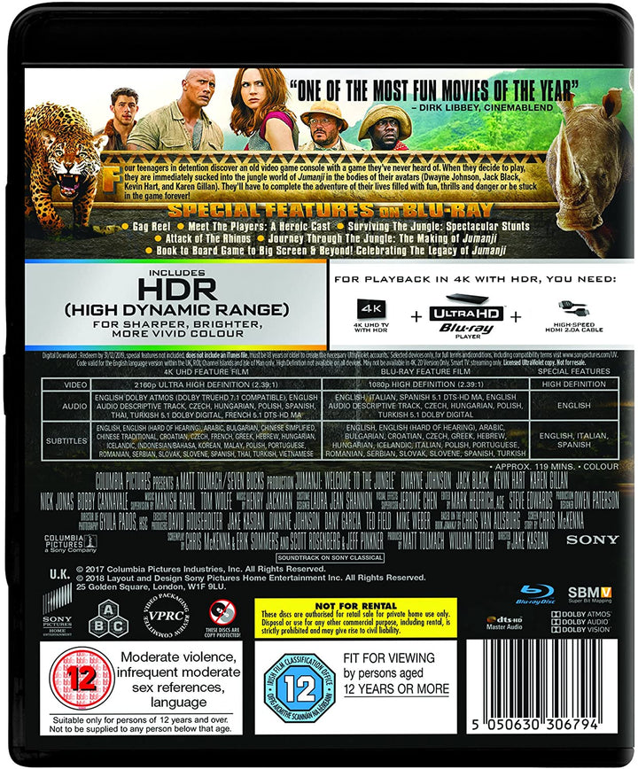 Jumanji: Willkommen im Dschungel – Familie/Fantasy [Blu-ray]