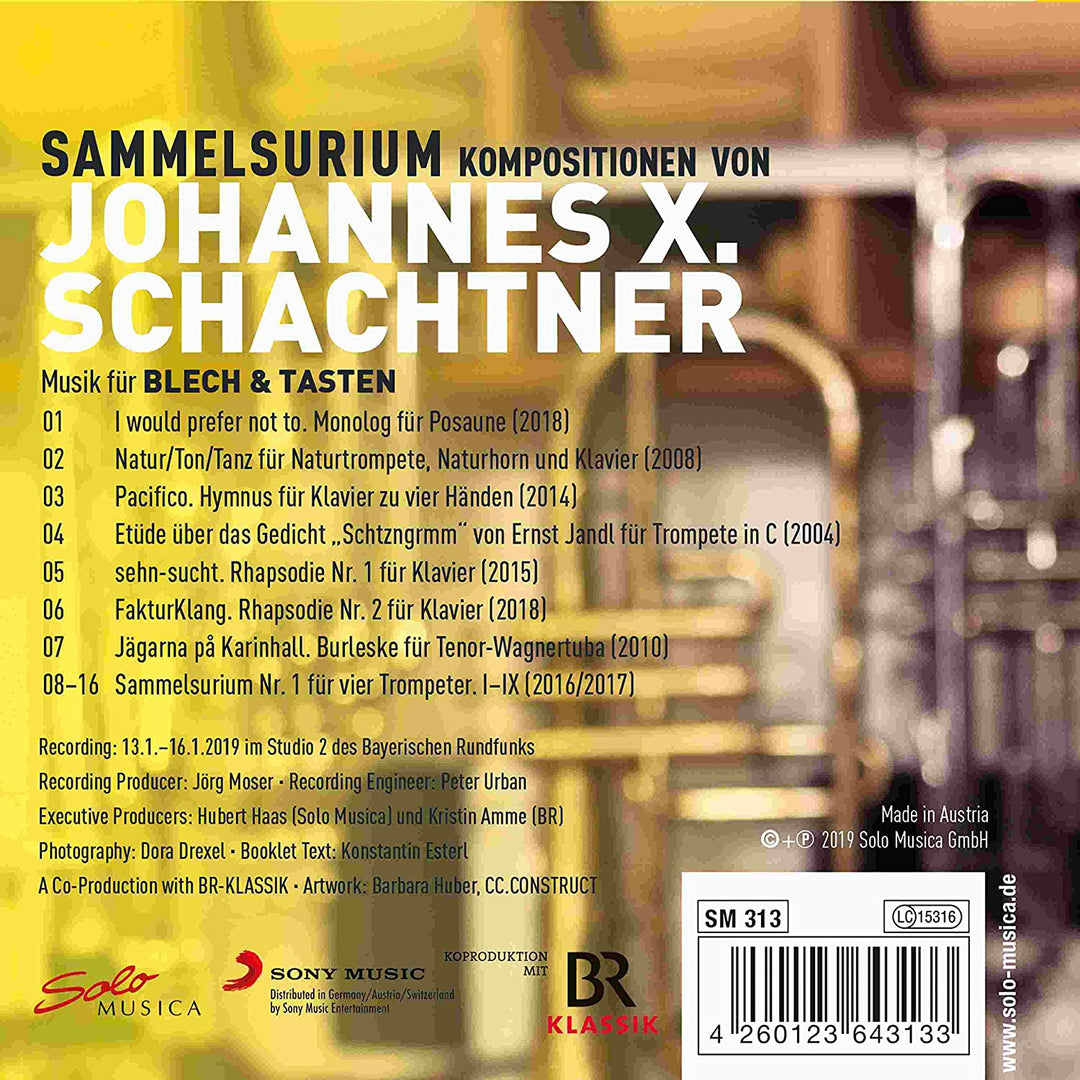 Schachtner: Sammelsurium [Johannes X. Schachtner; Sammelsurium ] [Solo Musica: SM313] [Audio CD]