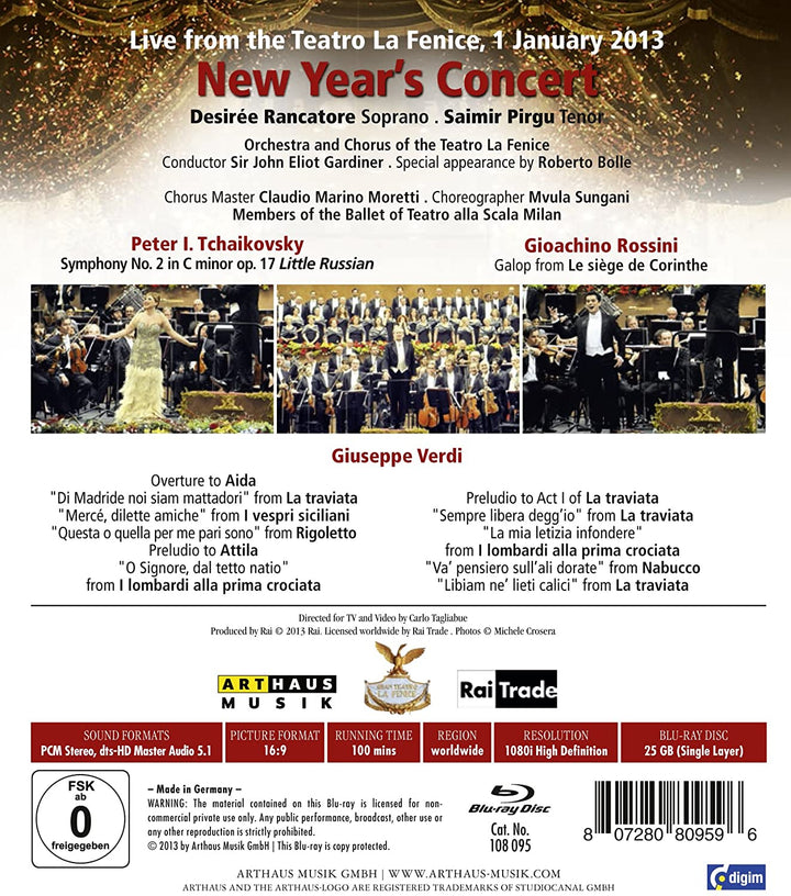 New Years Concert 2013 Feat Music Of Piotr Ilyich Tchaikovsky, Giuseppe Verdi, Gioachino Rossini [2014] [Blu-ray]