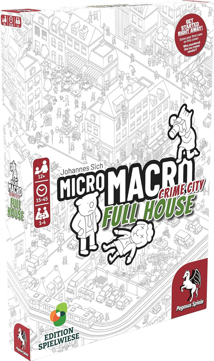 Pegasus Press | MicroMacro: Crime City - Full House | Board Game | Ages 12+