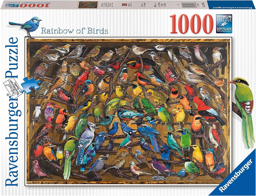 Ravensburger Regenbogen der Vögel 1000-teiliges Puzzle für Erwachsene und Kinder im Alter