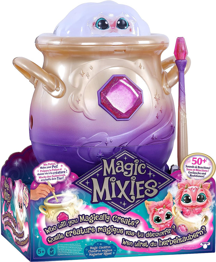 Magic Mixies Magical Misting Cauldron with Interactive 8 inch Pink Plush Toy