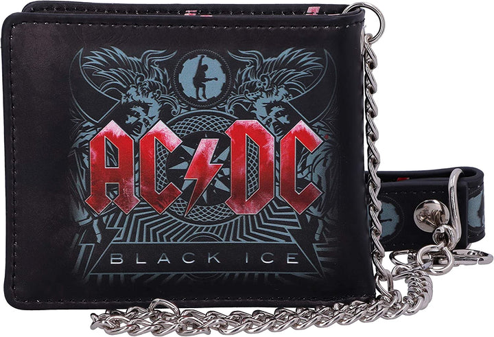 Offiziell lizenziertes AC/DC Black Ice Album-Portemonnaie und Kette von Nemesis Now, 11 cm