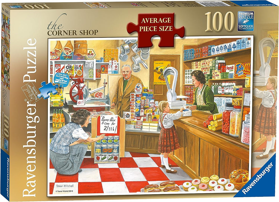 Ravensburger The Corner Shop 100-teiliges Puzzle mit extra großen Teilen für Erwachsene und Kinder ab 10 Jahren