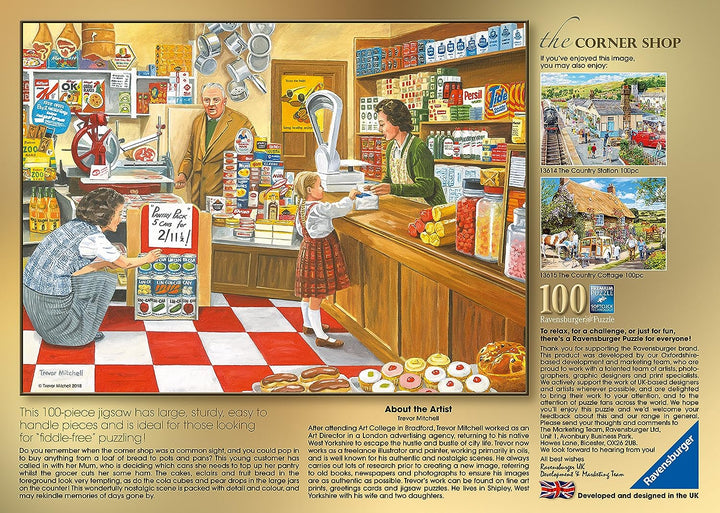 Ravensburger The Corner Shop 100-teiliges Puzzle mit extra großen Teilen für Erwachsene und Kinder ab 10 Jahren