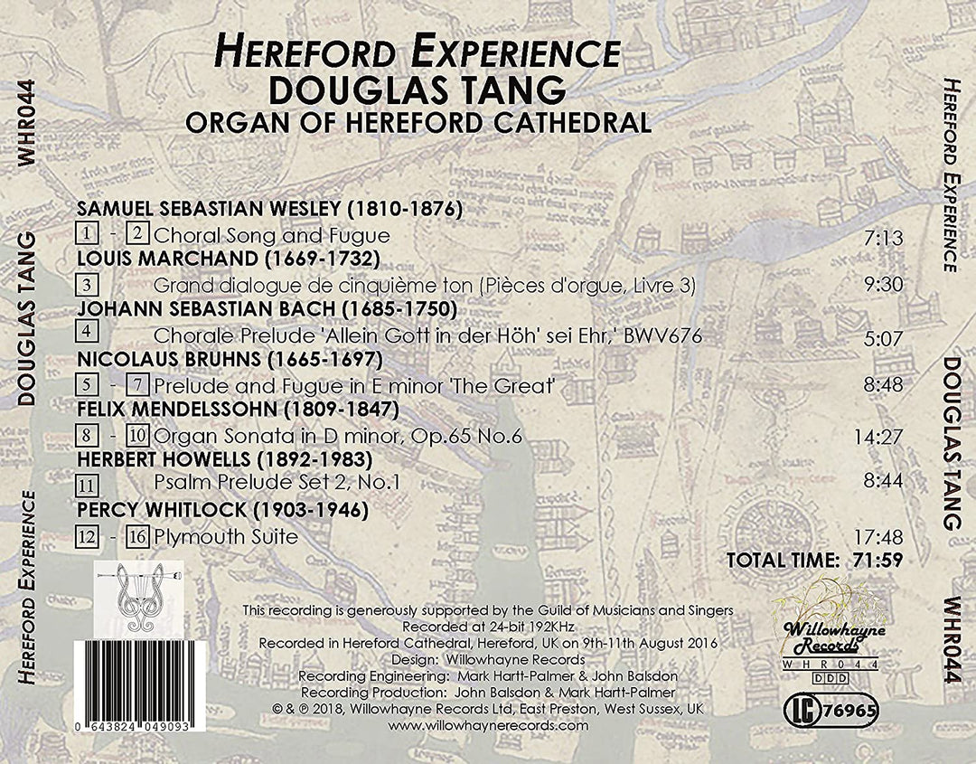 Douglas Tang – Hereford Experience [Douglas Tang] [Willowhayne Records: WHR044] [Audio-CD]