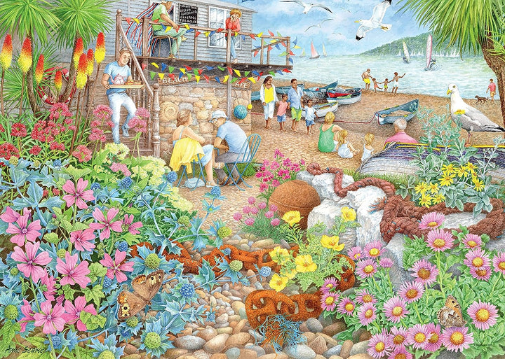 Ravensburger 17479 Cozy No.1 Beach Garden Caf� 1000-teiliges Puzzle für Erwachsene