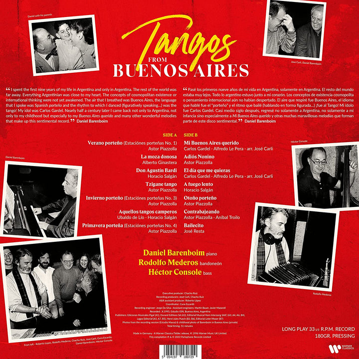 Tangos aus Buenos Aires – Piazzolla, Gardel, Salgan, Ginastera, Resta [VINYL]