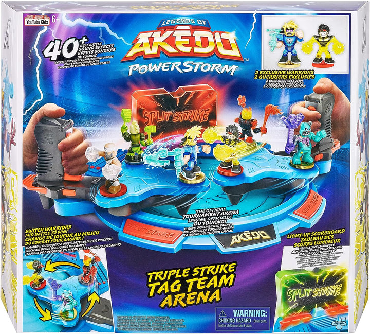 Akedo 15182 Legends Powerstorm Triple Strike Tag Team Arena mit 40 Soundeffekten