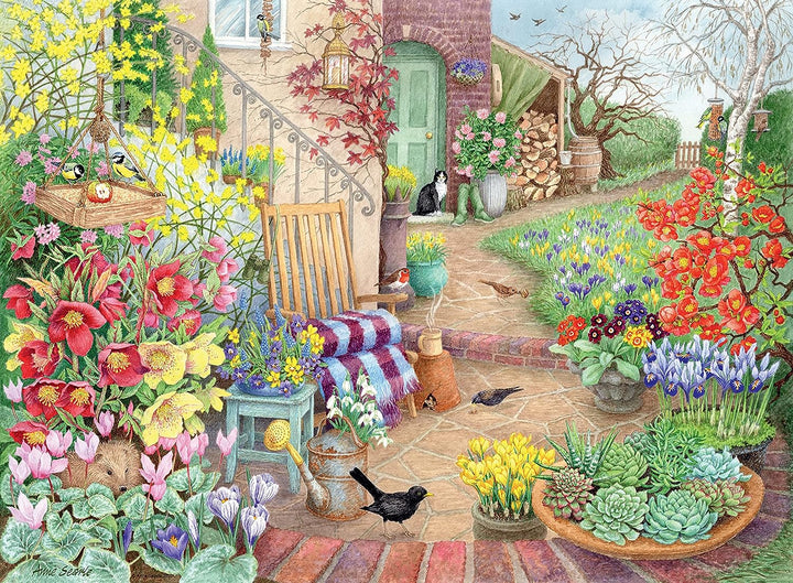 Ravensburger Happy Days Glorious Gardens 4X 500 Teile Puzzle für Erwachsene &amp;