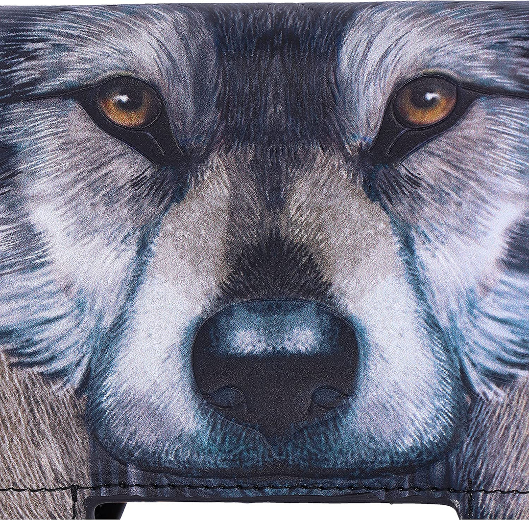 Nemesis Now Guardian Wolf geprägte Geldbörse 18,5 cm, Grau