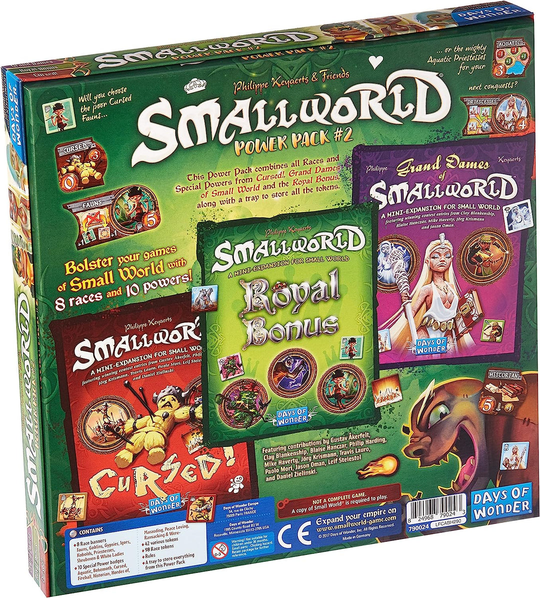 Days of Wonder DOW790024 Small World Race Collection: Cursed, Grand Dames &amp; Royal, Mehrfarbig