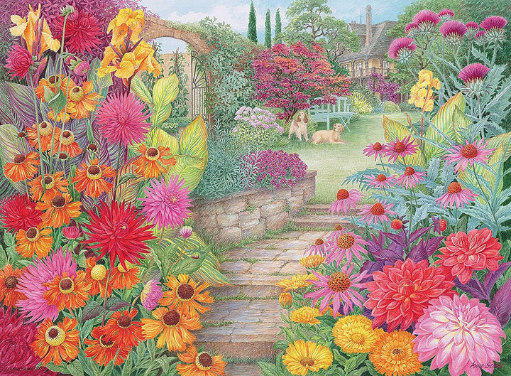 Ravensburger Happy Days Glorious Gardens 4X 500 Teile Puzzle für Erwachsene &amp;