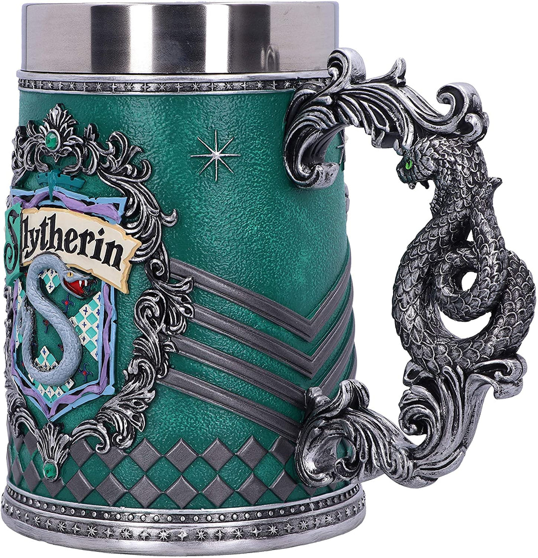 Harry Potter Slytherin Hogwarts House Sammelkrug, Grün-Silber, 15,5 cm