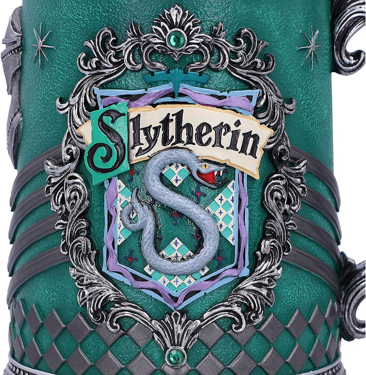 Harry Potter Slytherin Hogwarts House Sammelkrug, Grün-Silber, 15,5 cm