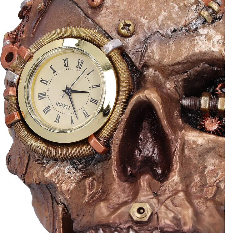 Nemesis Now Scrapped Skull Steampunk-Skelettfigur, Bronze, 19 cm