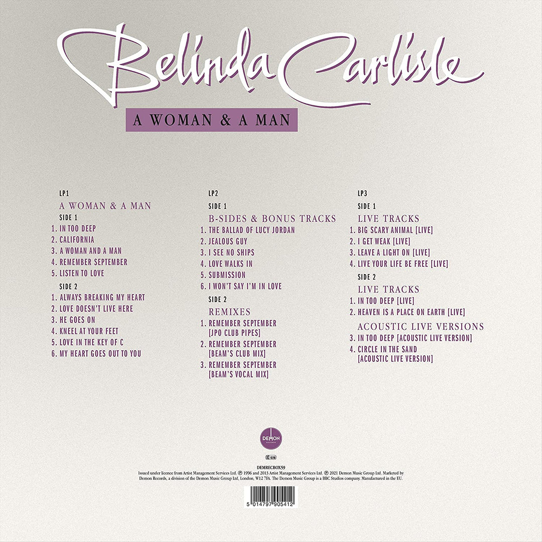 Belinda Carlisle – A Woman and A Man – 25th Anniversary – 180g lila Vinyl) [Vinyl]