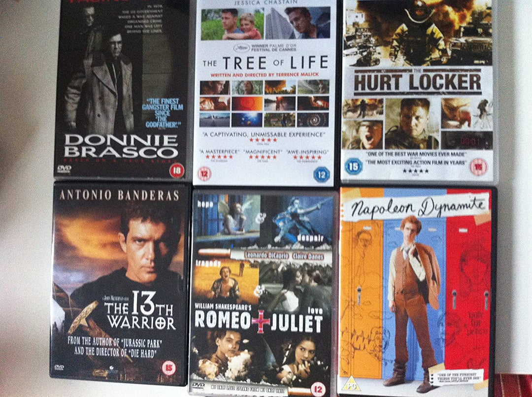 Filmpaket (Danny Brasco, Romeo + Julia, Der Baum des Lebens, The Hurt Locker, Der 13. Krieger und Napoleon Dynamite [DVD]