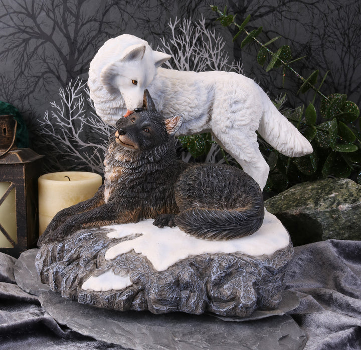 Nemesis Now Snow Kisses 20.5cm Figurine, Polyresin, Grey