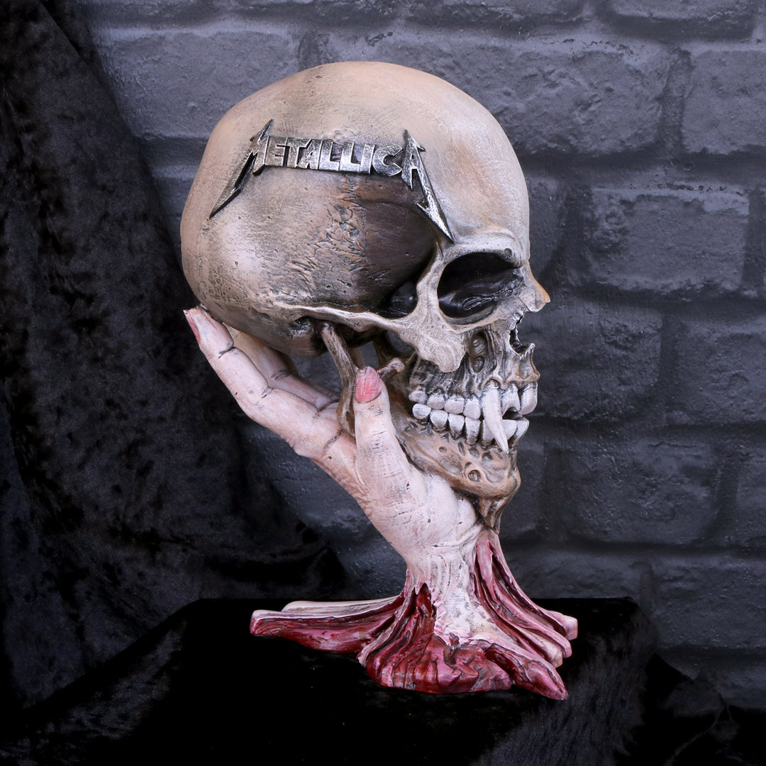 Nemesis Now Metallica Sad But True Skull 22 cm, Kunstharz, Taupe