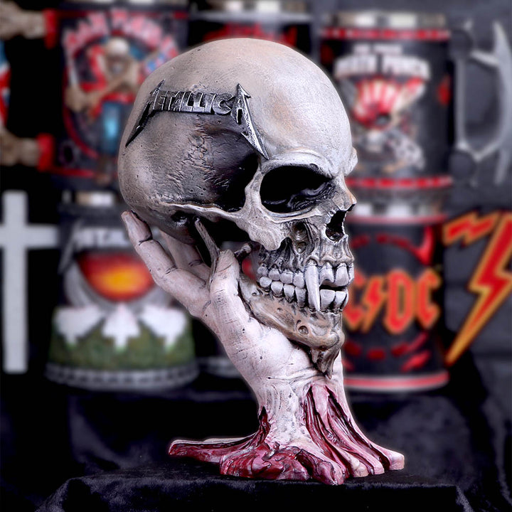 Nemesis Now Metallica Sad But True Skull 22 cm, Kunstharz, Taupe