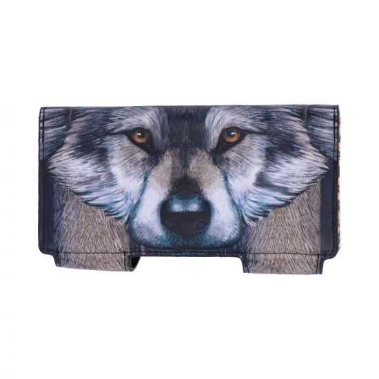 Nemesis Now Guardian Wolf geprägte Geldbörse 18,5 cm, Grau