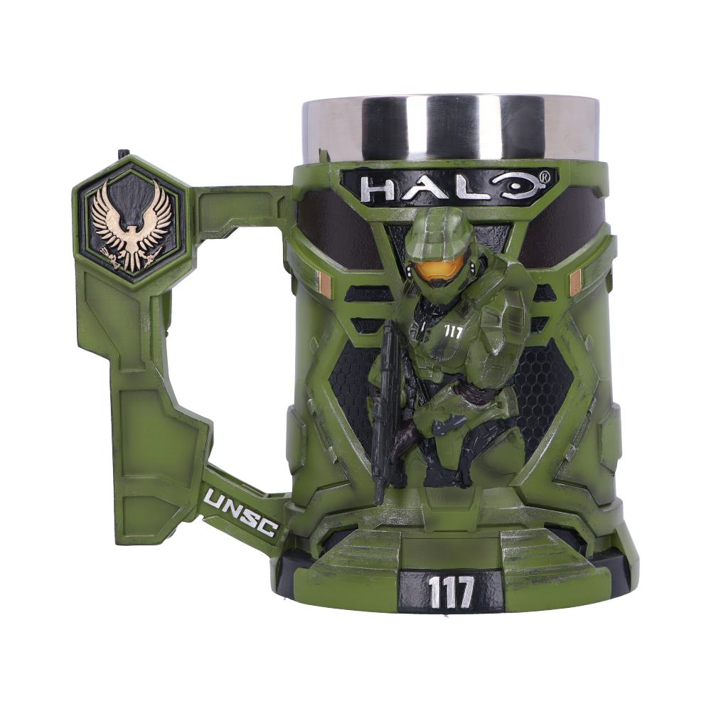 Nemesis Now Halo Master Chief Tankard 15.5cm, Green