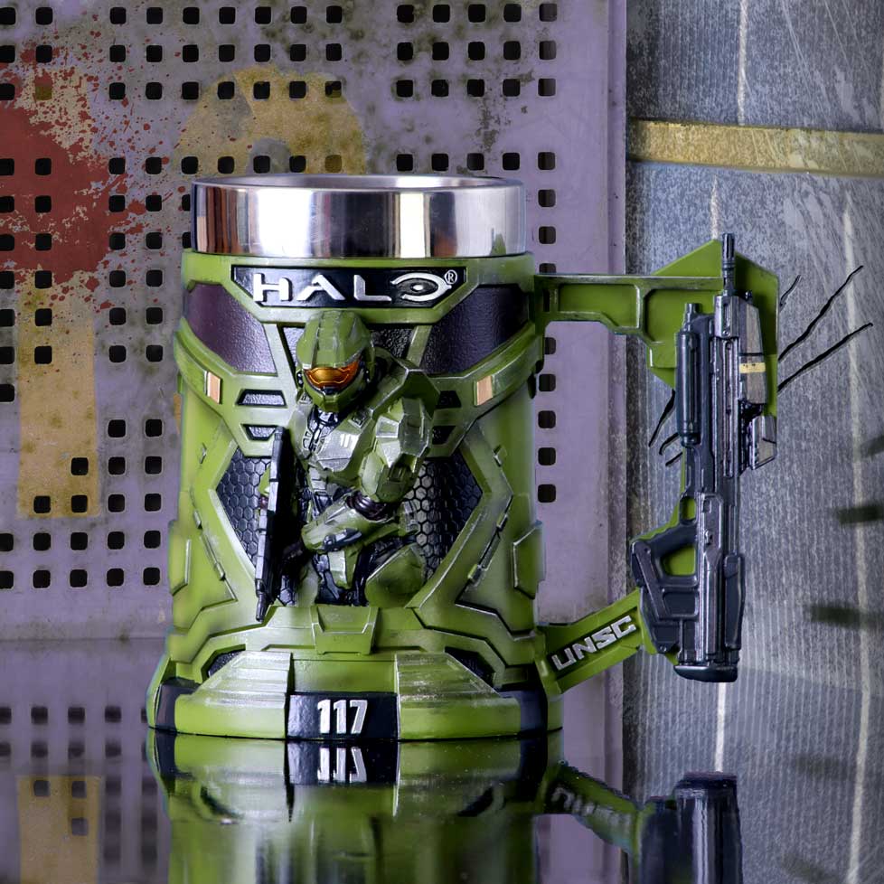 Nemesis Now Halo Master Chief Tankard 15.5cm, Green