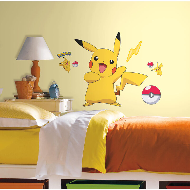 ROOMMATES Giant Repositionable Sticker Pikachu Pokemon Nintendo 45.7 cm x 101.6