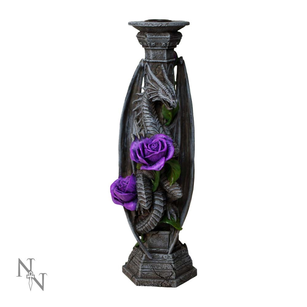 Nemesis Now Dragon Beauty Stick Anne Stokes Kerzenhalter NOW6853 Grau, Harz