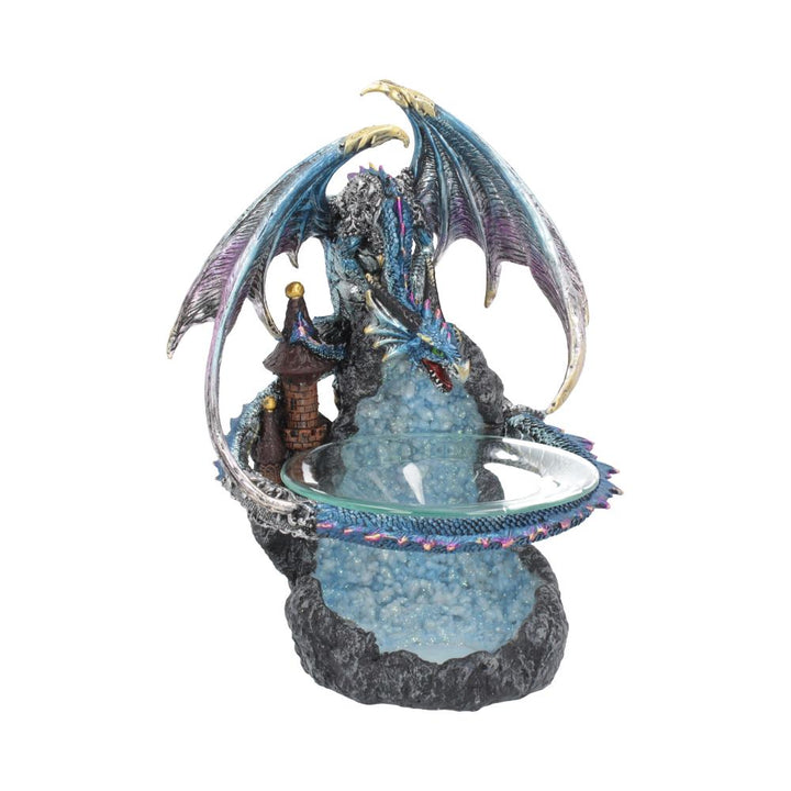 Nemesis Now Flame Savior Dragon Ölbrenner, Blau, 24 cm