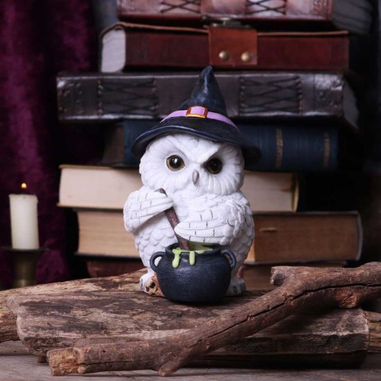 Nemesis Now Owl Potion Figur 17,5 cm, Weiß