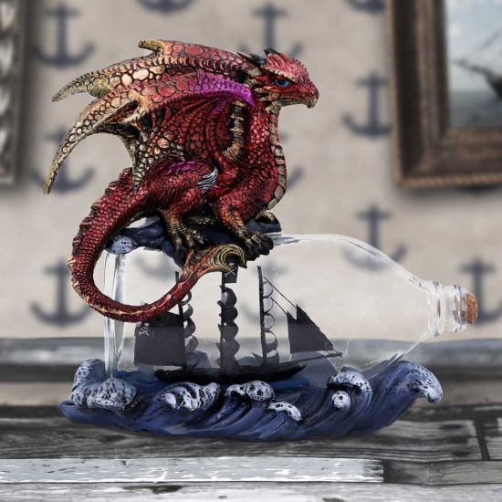 Nemesis Now The Voyage Dragon Flaschenfigur, Rot, 21,5 cm (U6006V2)